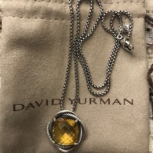 David Yurman Citrine/Sterling infinity necklace